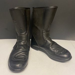 Alpinestars Cycle Racing Boots Black Leather Sz 9